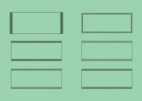 Four different types of frames on a green background vector