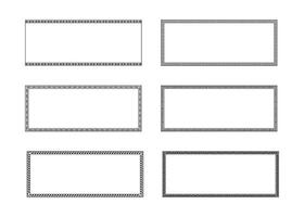 Set of blank labels with different designs vector