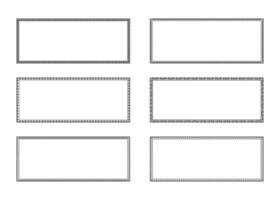 Set of blank frames with decorative borders vector