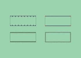Four different types of frames on a green background vector