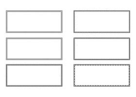 Blank card template set with different shapes vector
