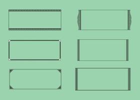 A set of four blank frames on a green background vector