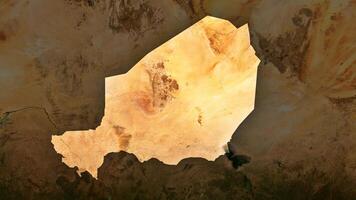4K Niger Territory Map in Africa, High Resolution Satellite View, Widescreen 4K Resolution photo