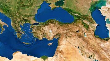 8K Turkiye Map, High Resolution Satellite View With No Border, Widescreen 4K Resolution photo