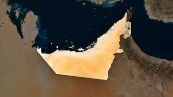 4K United Arab Emirates Territory Map in Asia, High Resolution Satellite View, Widescreen 4K Resolution photo