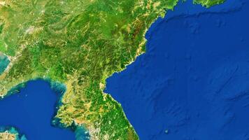 8K North Korea Map, High Resolution Satellite View With No Border, Widescreen 4K Resolution photo