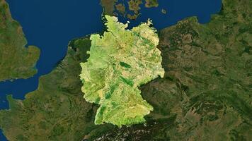 4K Germany Territory Map in Europe, High Resolution Satellite View, Widescreen 4K Resolution photo
