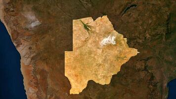 4K Botswana Territory Map in Africa, High Resolution Satellite View, Widescreen 4K Resolution photo