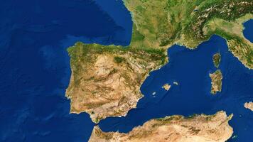 8K Spain Map, High Resolution Satellite View With No Border, Widescreen 4K Resolution photo