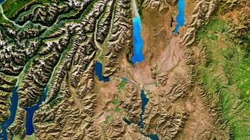 4K Aspiring National Park of New Zealand Map, High Resolution Satellite View With No Border, Widescreen 4K Resolution photo