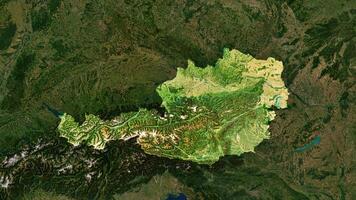 4K Austria Territory Map in Europe, High Resolution Satellite View, Widescreen 4K Resolution photo
