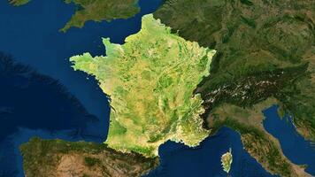 4K France Territory Map in Europe, High Resolution Satellite View, Widescreen 4K Resolution photo