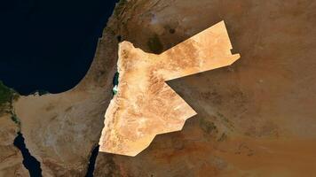 4K Jordan Territory Map in Asia, High Resolution Satellite View, Widescreen 4K Resolution photo