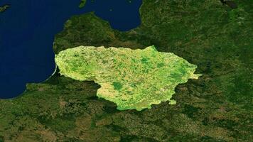 4K Lithuania Territory Map in Europe, High Resolution Satellite View, Widescreen 4K Resolution photo