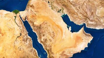 8K Saudi Arabia Map, High Resolution Satellite View With No Border, Widescreen 4K Resolution photo
