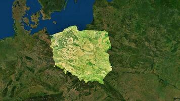 4K Poland Territory Map in Europe, High Resolution Satellite View, Widescreen 4K Resolution photo