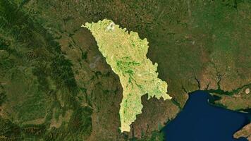 4K Moldova Territory Map in Europe, High Resolution Satellite View, Widescreen 4K Resolution photo