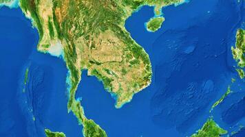 8K Thailand Map, High Resolution Satellite View With No Border, Widescreen 4K Resolution photo