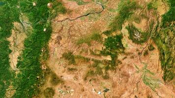 4K Oregon Area in Usa Map, High Resolution Satellite View With No Border, Widescreen 4K Resolution photo