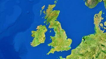 8K England Map, High Resolution Satellite View With No Border, Widescreen 4K Resolution photo