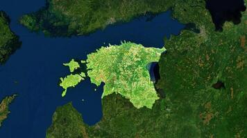 4K Estonia Territory Map in Europe, High Resolution Satellite View, Widescreen 4K Resolution photo