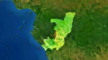 4K Congo Territory Map in Africa, High Resolution Satellite View, Widescreen 4K Resolution photo