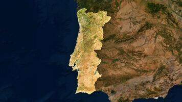 4K Portugal Territory Map in Europe, High Resolution Satellite View, Widescreen 4K Resolution photo