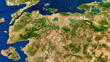 4K Turkiye Map, High Resolution Satellite View With No Border, Widescreen 4K Resolution photo