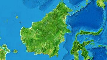 4K Borneo Island Of Indonesia, High Resolution Satellite View With No Border, Widescreen 4K Resolution photo