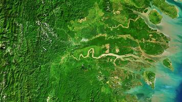 4K Tarakan of Indonesia Map, High Resolution Satellite View With No Border, Widescreen 4K Resolution photo