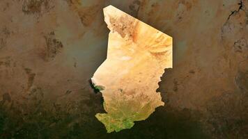 4K Chad Territory Map in Africa, High Resolution Satellite View, Widescreen 4K Resolution photo