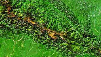 4K Mandala Mountain of Papua Indonesia Map, High Resolution Satellite View With No Border, Widescreen 4K Resolution photo