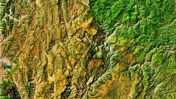 4K Amazing Mountains of Different Colors in Asia Map, High Resolution Satellite View With No Border, Widescreen 4K Resolution photo