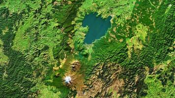 4K Taupo Lake in New Zealand Map, High Resolution Satellite View With No Border, Widescreen 4K Resolution photo