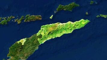 4K Timor Leste Territory Map in Asia, High Resolution Satellite View, Widescreen 4K Resolution photo