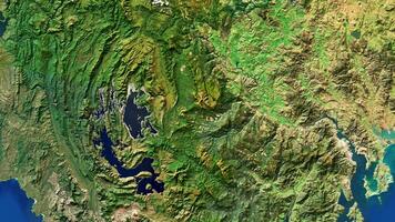 4K Gordon and Pedder Lake of Tasmania Island Map, High Resolution Satellite View With No Border, Widescreen 4K Resolution photo