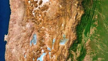 4K Antofagasta of South America Map, High Resolution Satellite View With No Border, Widescreen 4K Resolution photo