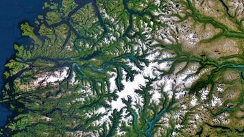 4K Naustdal-Gjengedal of Norway Map, High Resolution Satellite View With No Border, Widescreen 4K Resolution photo