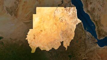 4K Sudan Territory Map in Africa, High Resolution Satellite View, Widescreen 4K Resolution photo