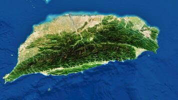4K Taiwan Island Map, High Resolution Satellite View With No Border, Widescreen 4K Resolution photo