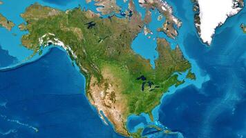 8K North America Map, High Resolution Satellite View With No Border, Widescreen 8K Resolution photo