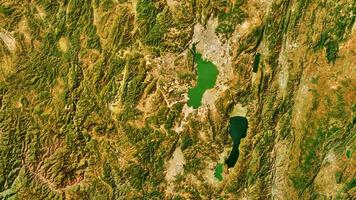 4K Amazing Lakes Scenic Map, High Resolution Satellite View With No Border, Widescreen 4K Resolution photo