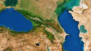 4K Caspian Sea Map, High Resolution Satellite View With No Border, Widescreen 4K Resolution photo
