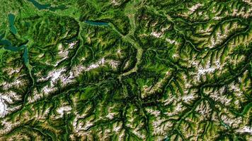 4K Alpen Mountain Map, High Resolution Satellite View With No Border, Widescreen 4K Resolution photo