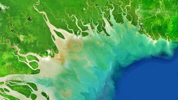 4K Kikori of Papua New Guinea Map, High Resolution Satellite View With No Border, Widescreen 4K Resolution photo