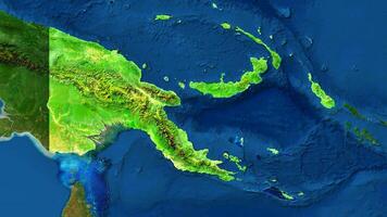4K Papua New Guinea Territory Map, High Resolution Satellite View, Widescreen 4K Resolution photo
