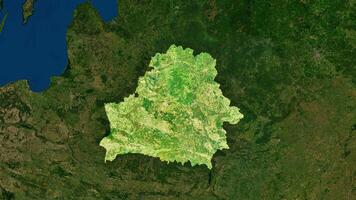 4K Belarus Territory Map in Europe, High Resolution Satellite View, Widescreen 4K Resolution photo