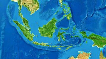 8K Indonesia Map, High Resolution Satellite View With No Border, Widescreen 8K Resolution photo