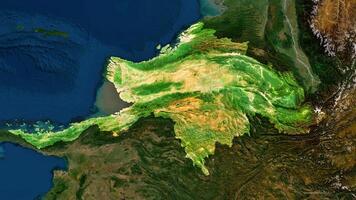 4K Myanmar Territory Map in Asia, High Resolution Satellite View, Widescreen 4K Resolution photo