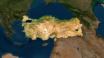4K Turkey Territory Map in Asia and Europe, High Resolution Satellite View, Widescreen 4K Resolution photo